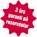 3 års garanti på reservdelar 3 års garanti på reservdelar